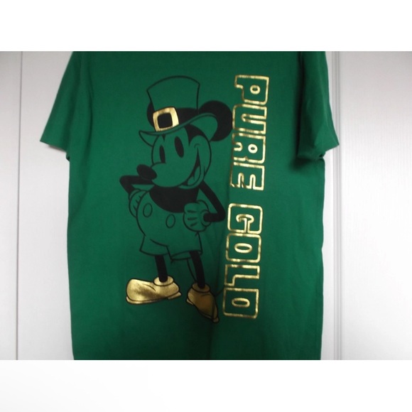 Disney Green Mickey Mouse Tee with Gold Accents - Picture 2 of 4